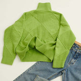 Remmy | Pullover de Gola Alta Estruturada em Malha