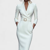 Carla™ | Vestido elegante com cinto