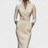 Carla™ | Vestido elegante com cinto
