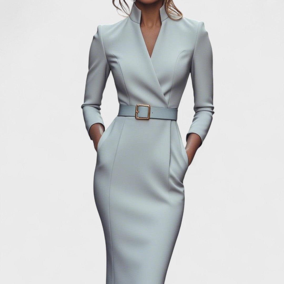 Carla™ | Vestido elegante com cinto