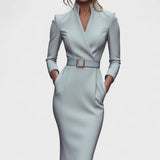 Carla™ | Vestido elegante com cinto