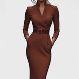 Carla™ | Vestido elegante com cinto