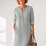 EVI | Vestido casual feminino com um corte solto e um look intemporal para todos os dias
