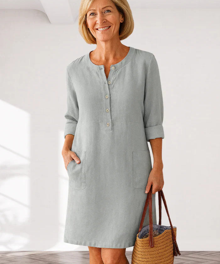 EVI | Vestido casual feminino com um corte solto e um look intemporal para todos os dias
