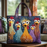 Bolso Artesanal - Cinco Galinhas Coloridas