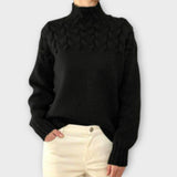 Eva - Pullover Isolante com Detalhe de Tricô de Corda