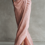Lara - Vestido Maxi Linho Rosa