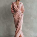 Lara - Vestido Maxi Linho Rosa