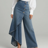 Audrey™ | Calças de denim com nó