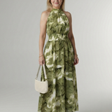Graça - Vestido Midi com Decote Franzido