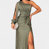 Andrea - Vestido Drapeado Um Ombro
