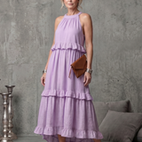 Katia - Vestido Maxi Halter Folhos