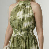 Graça - Vestido Midi com Decote Franzido