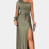 Andrea - Vestido Drapeado Um Ombro