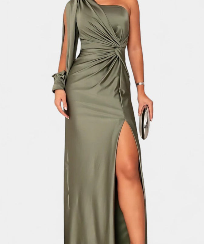 Andrea - Vestido Drapeado Um Ombro