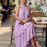 Katia - Vestido Maxi Halter Folhos