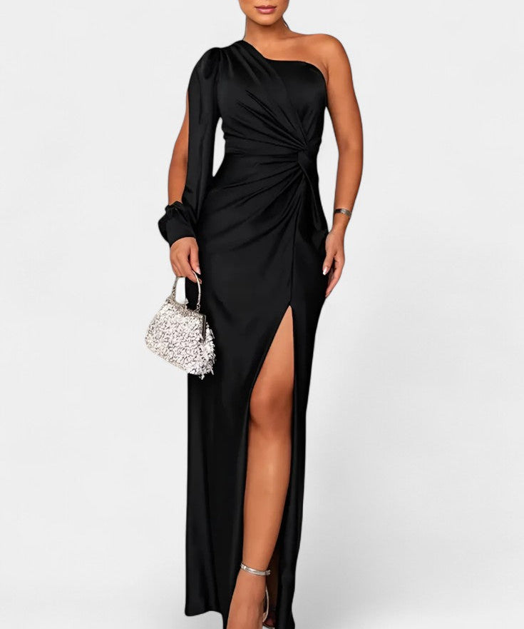 Andrea - Vestido Drapeado Um Ombro