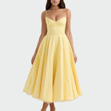 Anna – Vestido Midi Amarelo