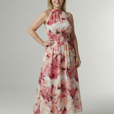 Graça - Vestido Midi com Decote Franzido