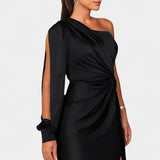 Andrea - Vestido Drapeado Um Ombro