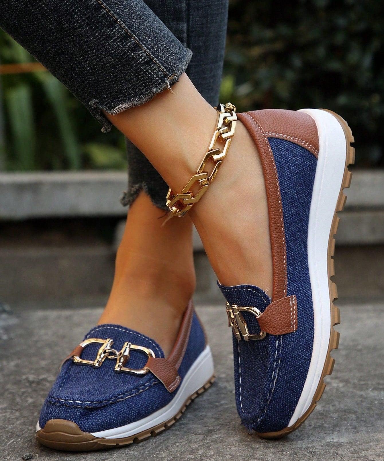 Elisa - Mocassins com Fivela Plana