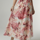 Graça - Vestido Midi com Decote Franzido