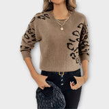 Sabrin - Sweater Casual com Design de Leopardo