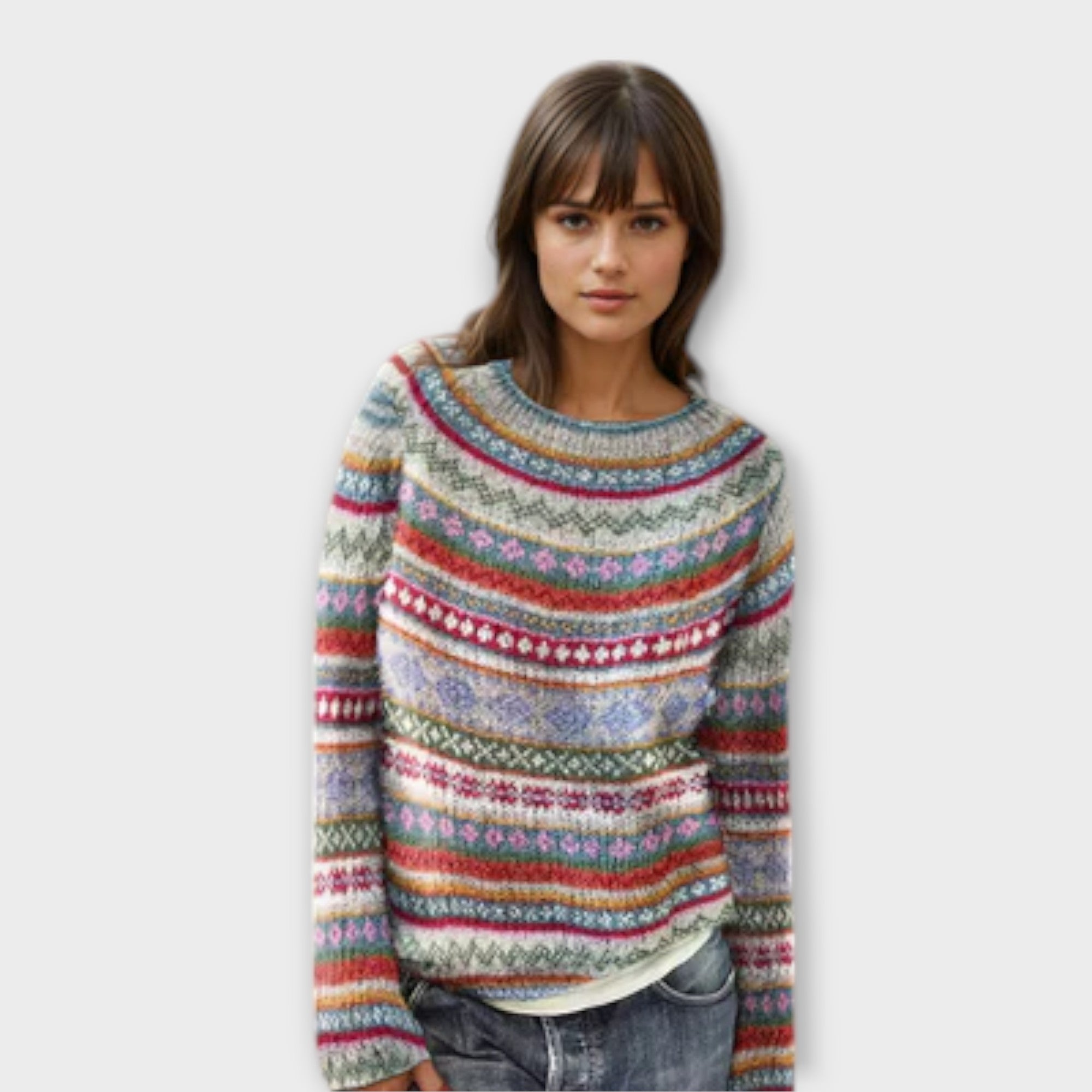 Manonin - Sweater Listrado Casual e Confortável