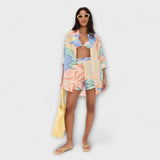 Mary - Conjunto de Calções com Estampa de Folhas Tropicais da Playa Boyfriend