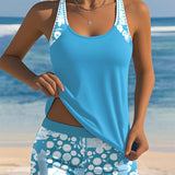 Nádia | Conjunto Tankini com Calções Estampados