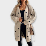Julia - Cardigan com Padrão de Corações