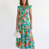 Lila | Vestido Midi Camisola Floral