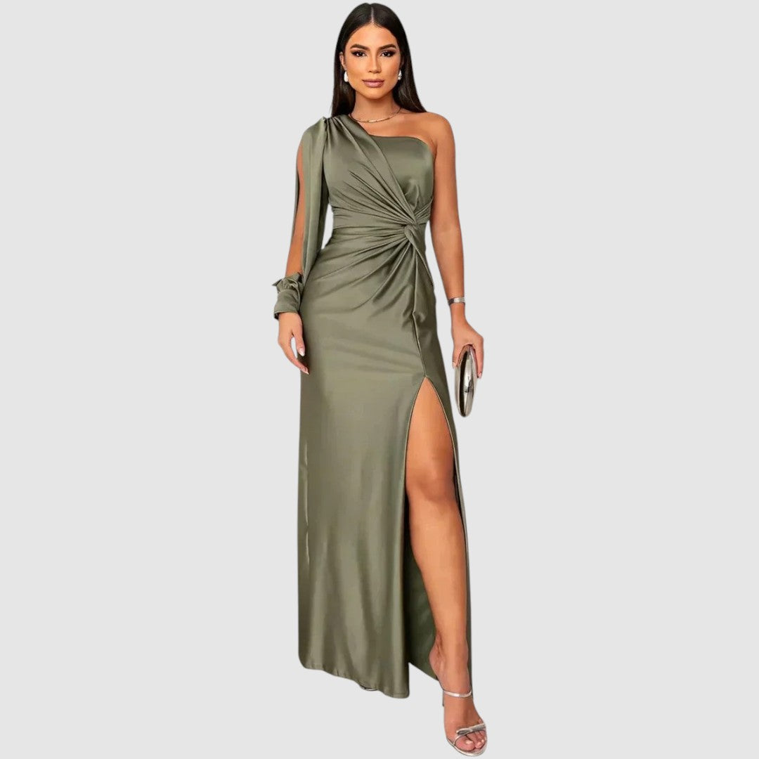 Meda - Elegante vestido maxi de um ombro
