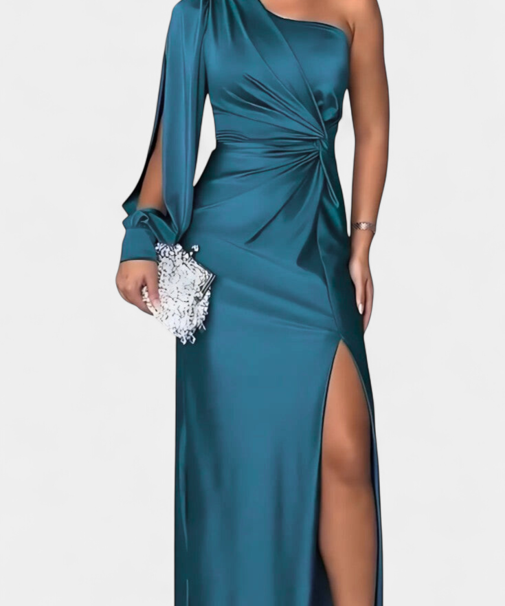 Andrea - Vestido Drapeado Um Ombro