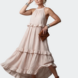 Katia - Vestido Maxi Halter Folhos