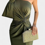Andrea - Vestido Drapeado Um Ombro