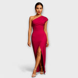 Vestido de noite assimétrico elegante