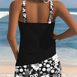 Nádia | Conjunto Tankini com Calções Estampados