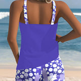 Nádia | Conjunto Tankini com Calções Estampados