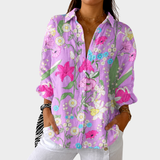 Blusa leve e colorida com estampado