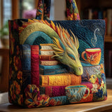 Bolsa Artesanal - Dragão Leitor de Livros e Canecas