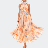 Aurora - Vestido Halter Aguarela