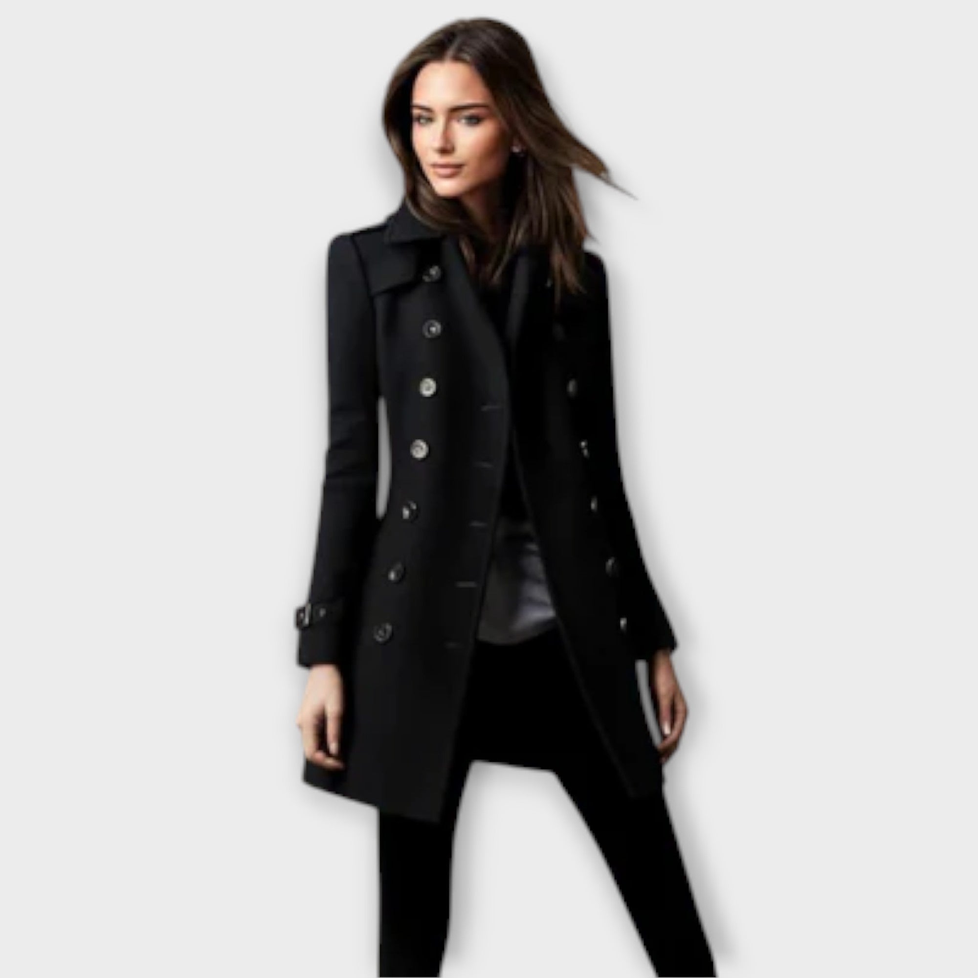 Linda - Casaco Trench de Dupla Abotoadura