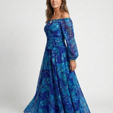 Aspen | Vestido Maxi Floral com Ombros à Mostra