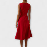 Claire™ | Vestido midi elegante com drapeado