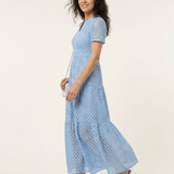Brielle | Vestido Midi de Alças Curtas com Decote em V