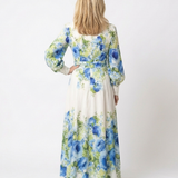 Harper | Vestido Maxi Floral de Manga Longa com Botões à Frente
