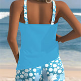 Nádia | Conjunto Tankini com Calções Estampados