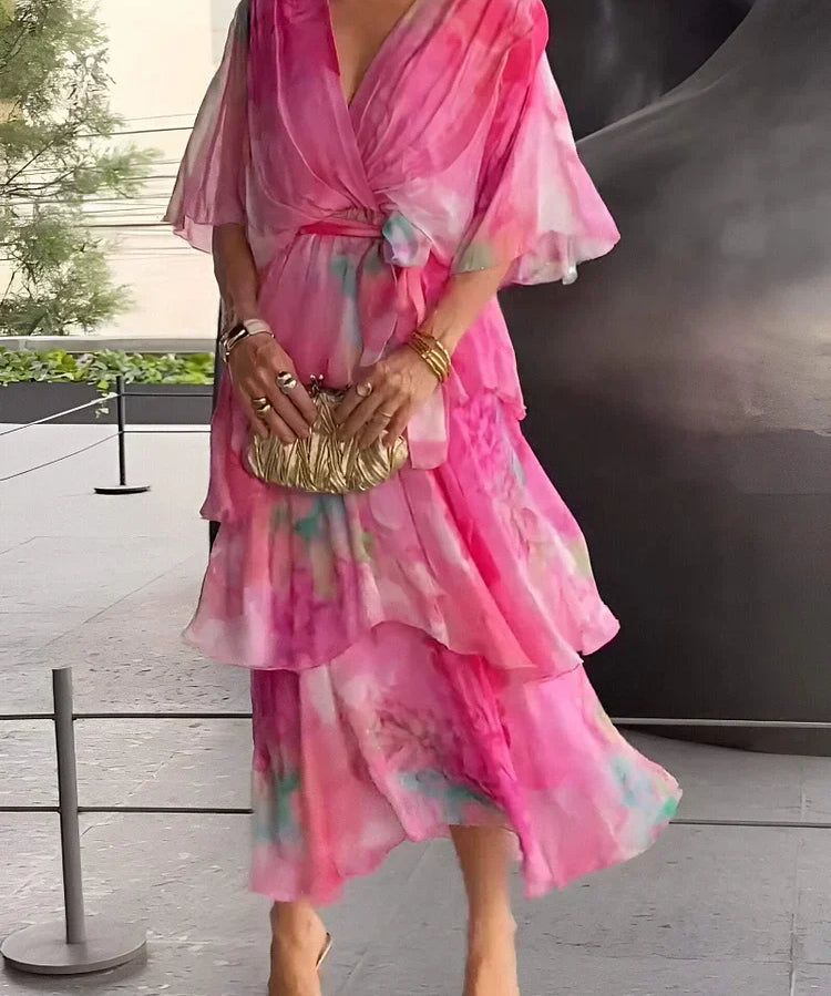Cassia – Vestido elegante em chiffon