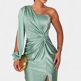 Andrea - Vestido Drapeado Um Ombro